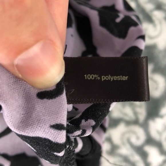 The Limited Rouched Purple & Black Ruffled Top - Picture 7 of 10